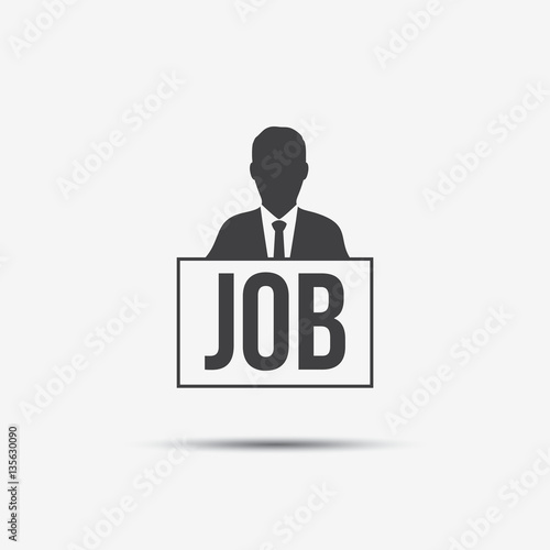 Businessman & Job Label