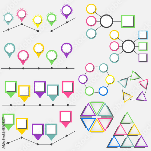 Vector illustration infographics collection