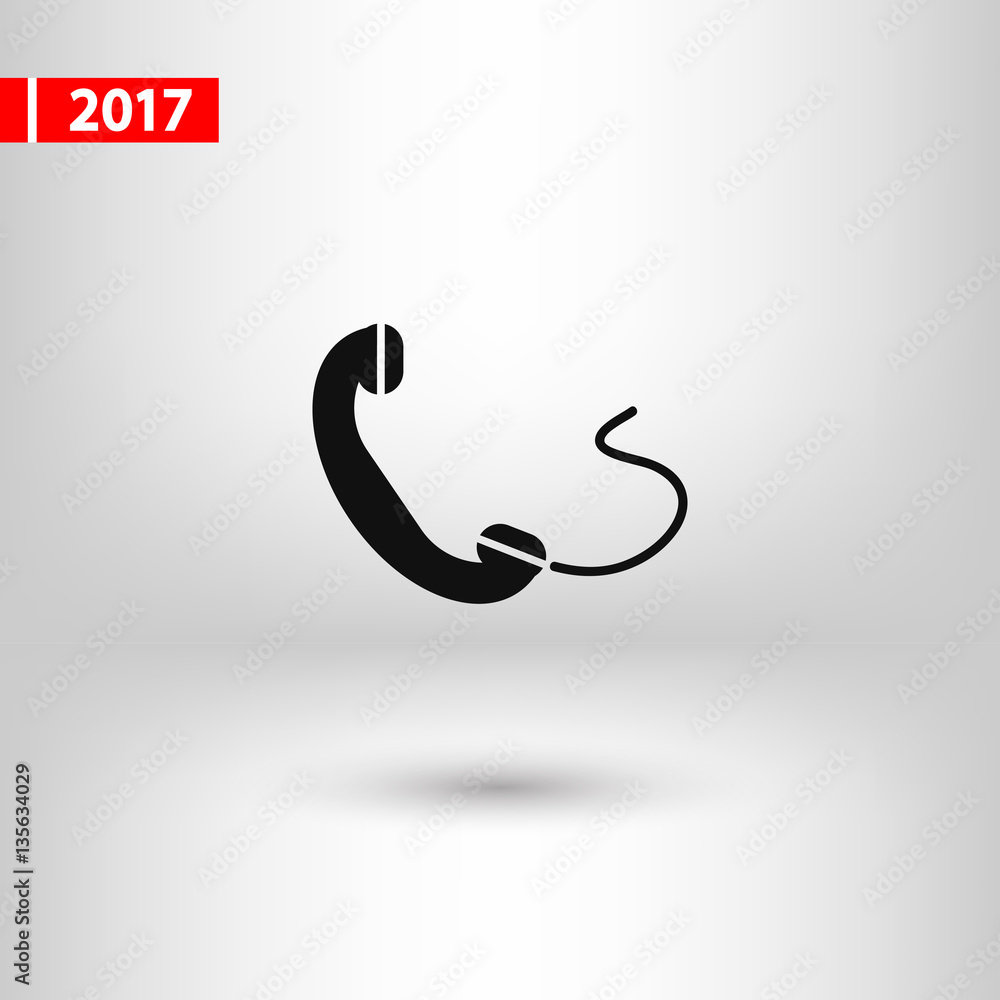 Phone, flat icon, vector illustration. Flat design style Phone, flat icon, vector illustration. Flat design style