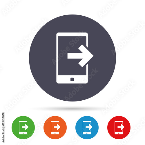 Free Download Outcoming call sign icon. Smartphone symbol. - GFXLoad