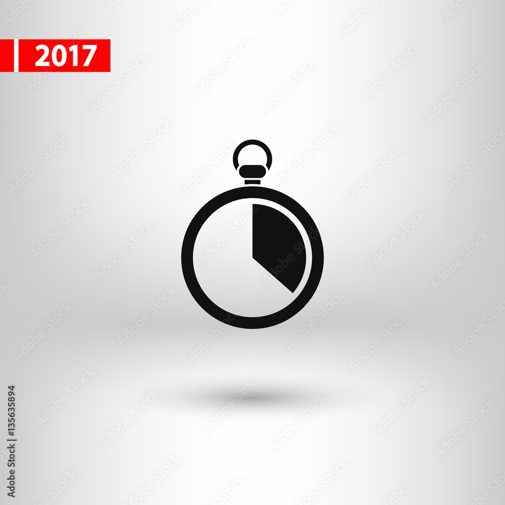 stopwatch icon, vector illustration. Flat design style stopwatch icon, vector illustration. Flat design style
