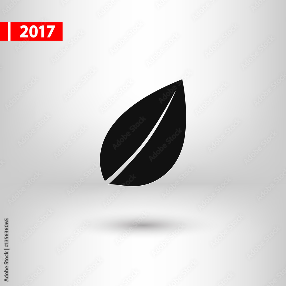 Leaf icon, vector illustration. Flat design style Leaf icon, vector illustration. Flat design style