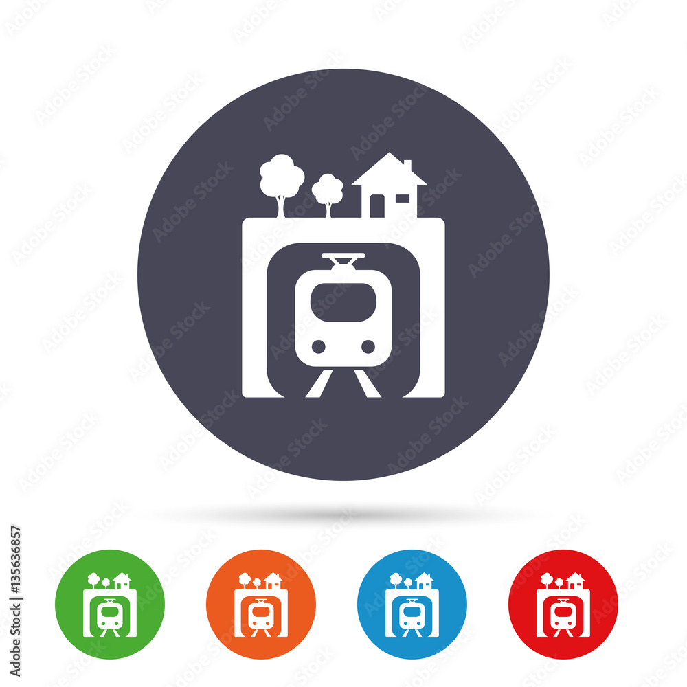 Underground sign icon. Metro train symbol. Underground sign icon. Metro train symbol.