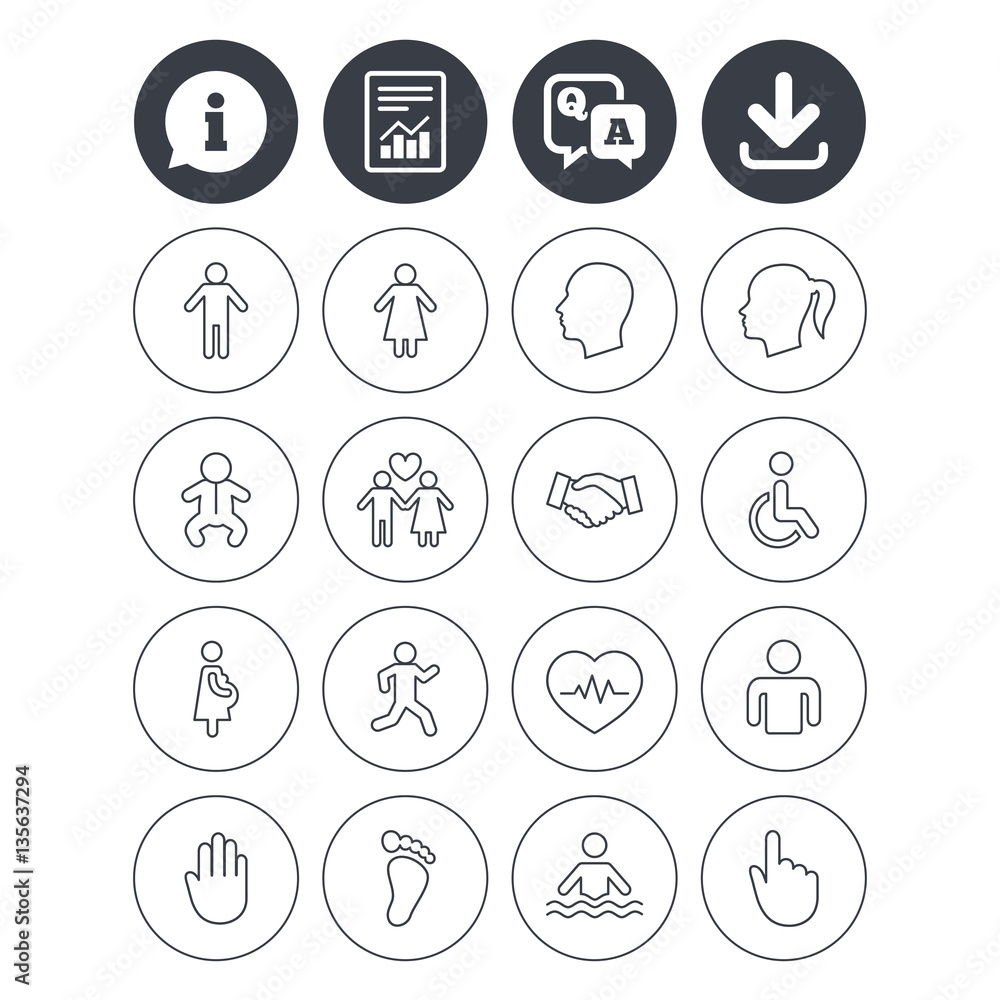Human icons. Toddler and pregnant woman. Human icons. Toddler and pregnant woman.