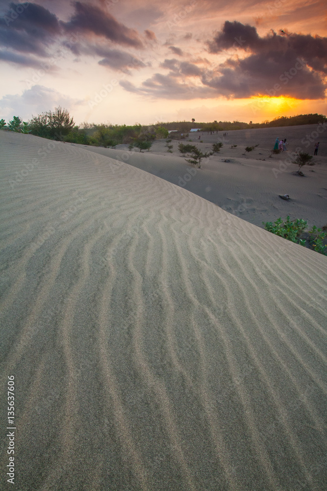Fototapeta premium Sunset in Gumuk Pasir