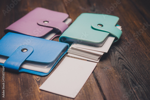 Wallpaper Mural multi-colored business cards with plastic pockets Torontodigital.ca