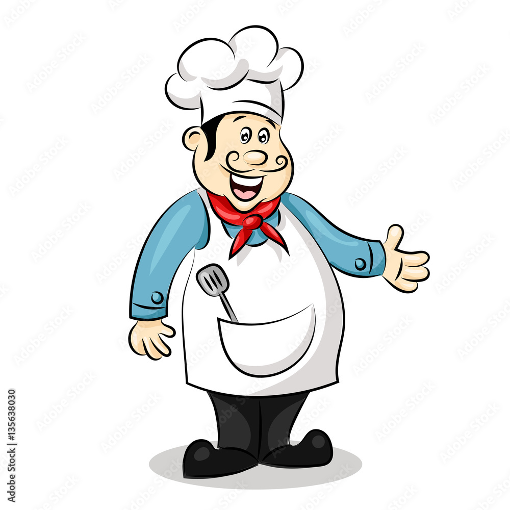 cartoon cute funny chef cook in the cap cartoon cute funny chef cook in the cap