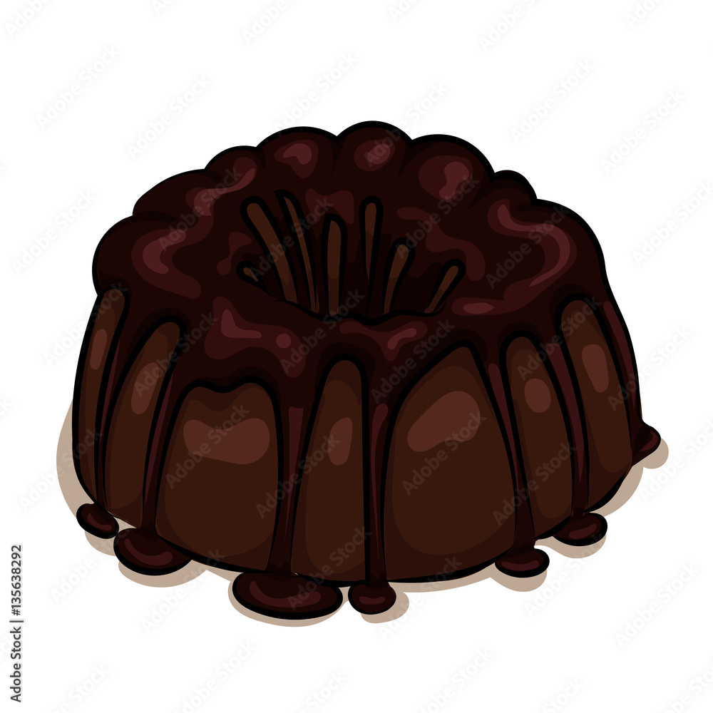 chocolate cake isolated at the white background chocolate cake isolated at the white background