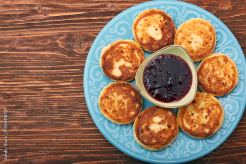 Wallpaper Mural Cheese pancakes fried in a pan. Torontodigital.ca