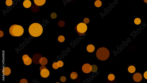 Abstract Blurred Fire Particles Floating on Black Background 4k Rendered Animation