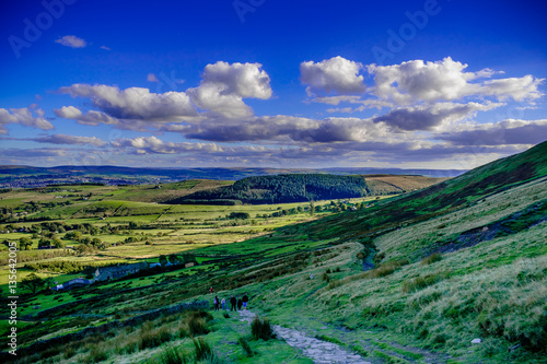 Scenic View From Pendle Hill Footpath