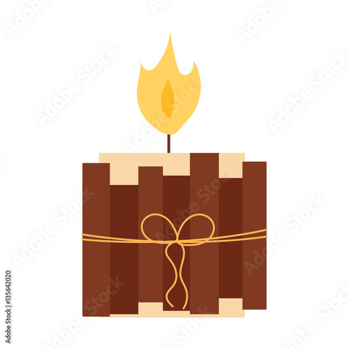 Vector aromatic candle romantic wax party decoration.