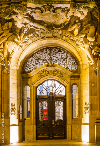 The door in a baroque style in Wupperta-Barmen