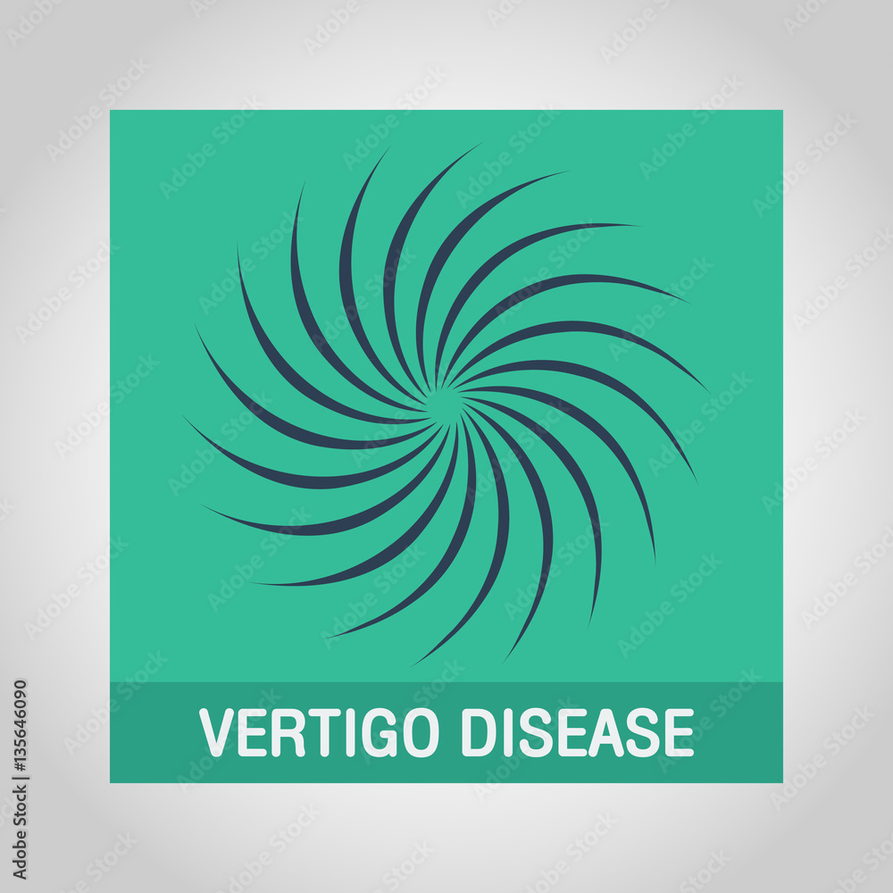 Vertigo disease logo vector icon design