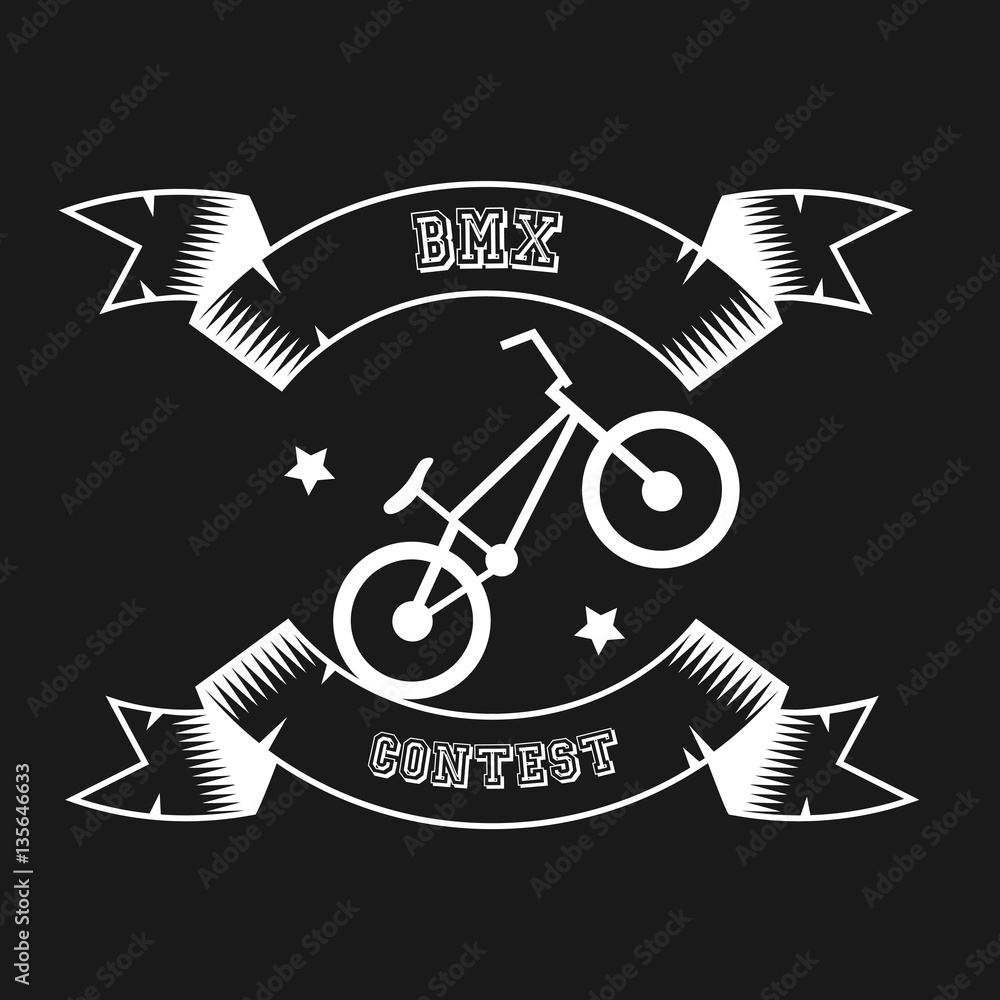 Fototapeta premium BMX contest logo. Vector Illustration