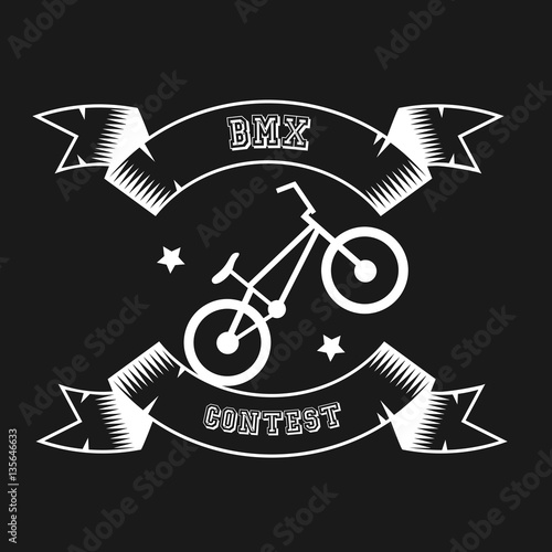 BMX contest logo. Vector Illustration