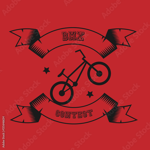 BMX contest logo. Vector Illustration