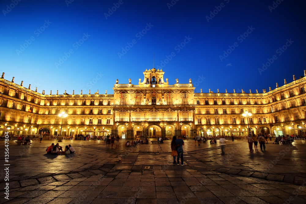 Obraz premium Plaza Mayor(main square) in Salamanca, Castilla y Leon, Spain