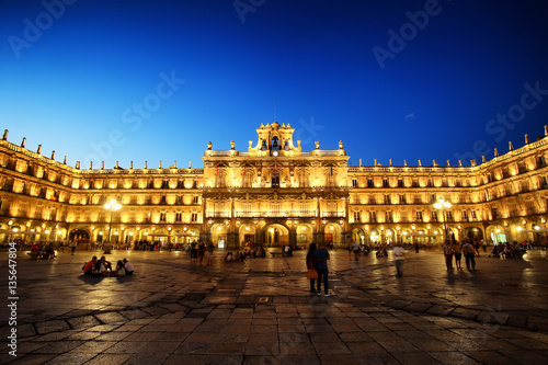 Plaza Mayor(main square) in Salamanca, Castilla y Leon, Spain photo