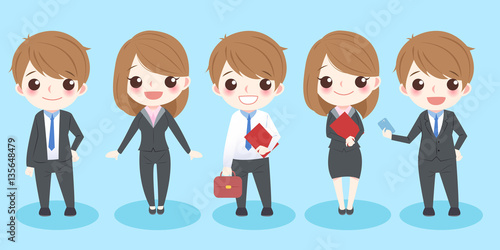cute cartoon business people