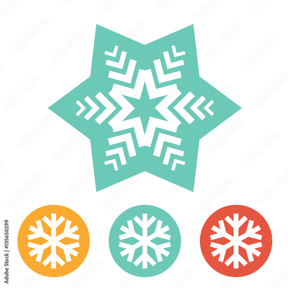 Snowflake Vector Icon Isolated Snowflake Vector Icon Isolated