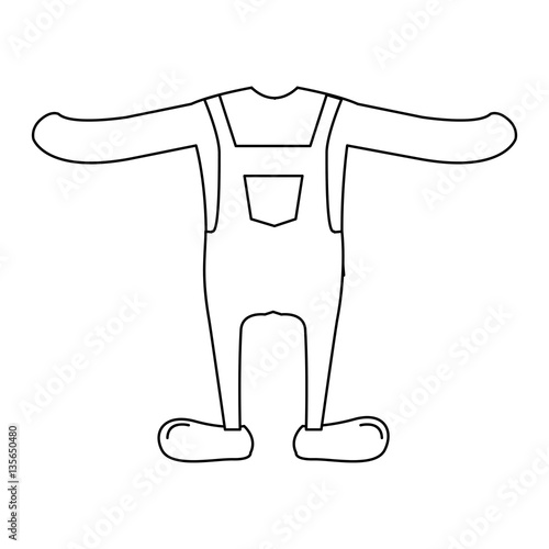 silhouette with male clothing pijama mameluke vector illustration
