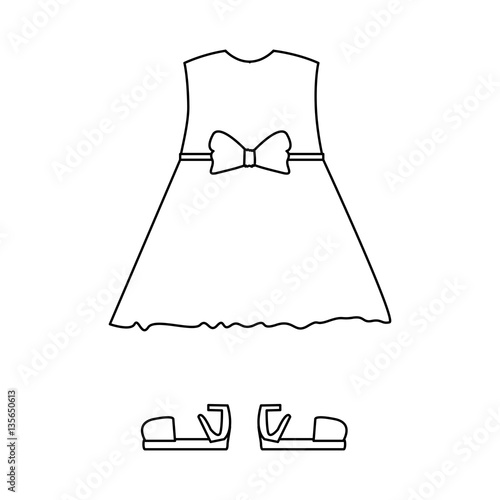 silhouette with female clothing pijama dress vector illustration