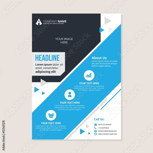Corporate business annual report brochure flyer design. Leaflet cover presentation. Flier with Abstract geometric background. Modern publication poster magazine, layout template A4 flyer