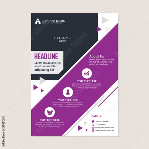 Corporate business annual report brochure flyer design. Leaflet cover presentation. Flier with Abstract geometric background. Modern publication poster magazine, layout template A4 flyer