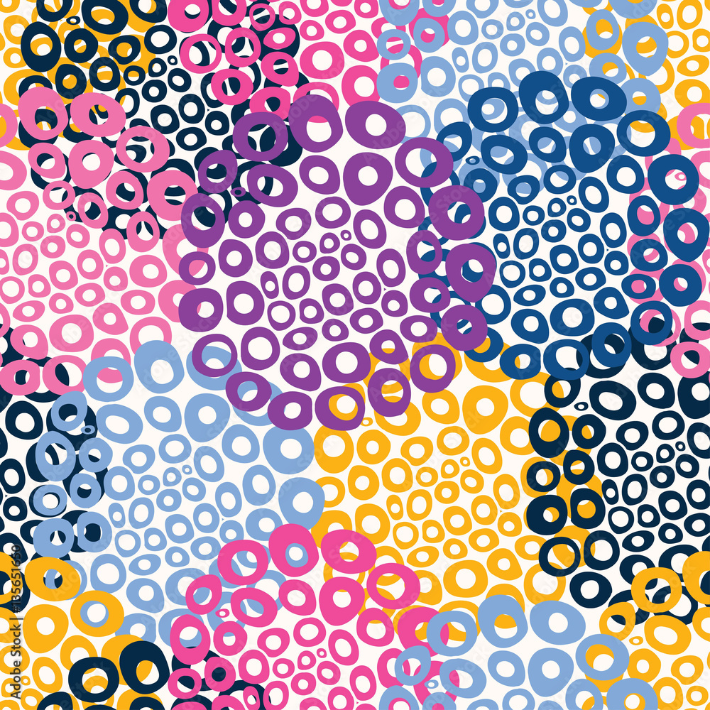Decorative polka dot. Vector seamless pattern.