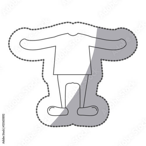 contour with male clothing pijama vector illustration