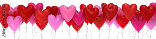 Valentine's day balloon hearts