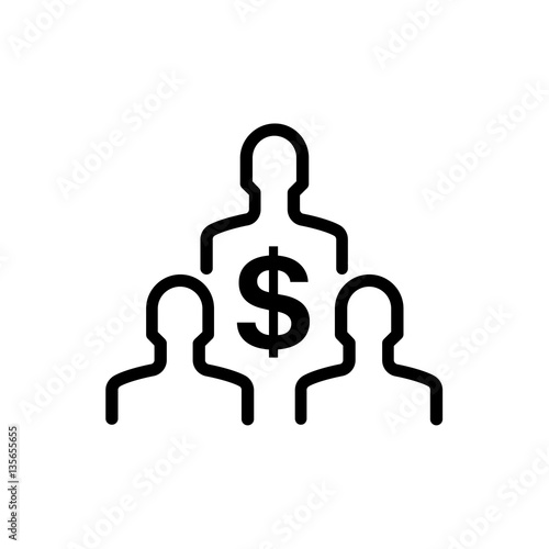 business money line vector icon