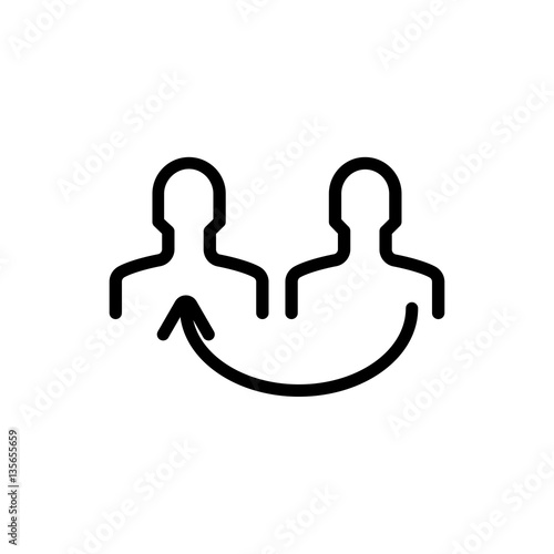 change user line vector icon
