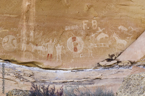 Ute Indian Petroglyphs at Sego Canyon, Utah photo