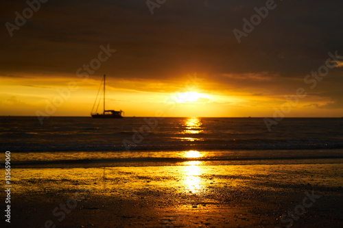 sunset on the sea © enginakyurt