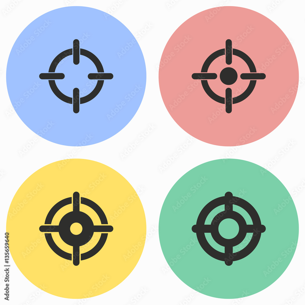 Target icon set. Target icon set.