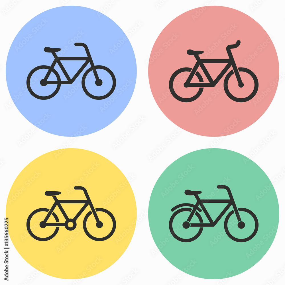 Binocular icon set. Binocular icon set.