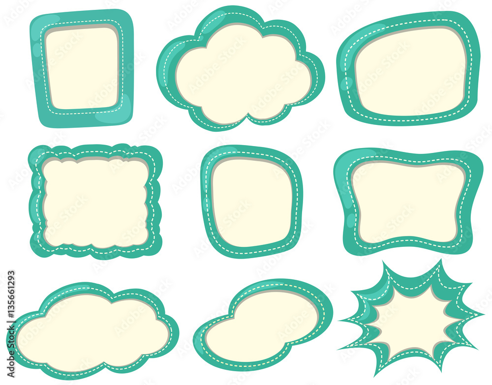 Label templates in green color Label templates in green color