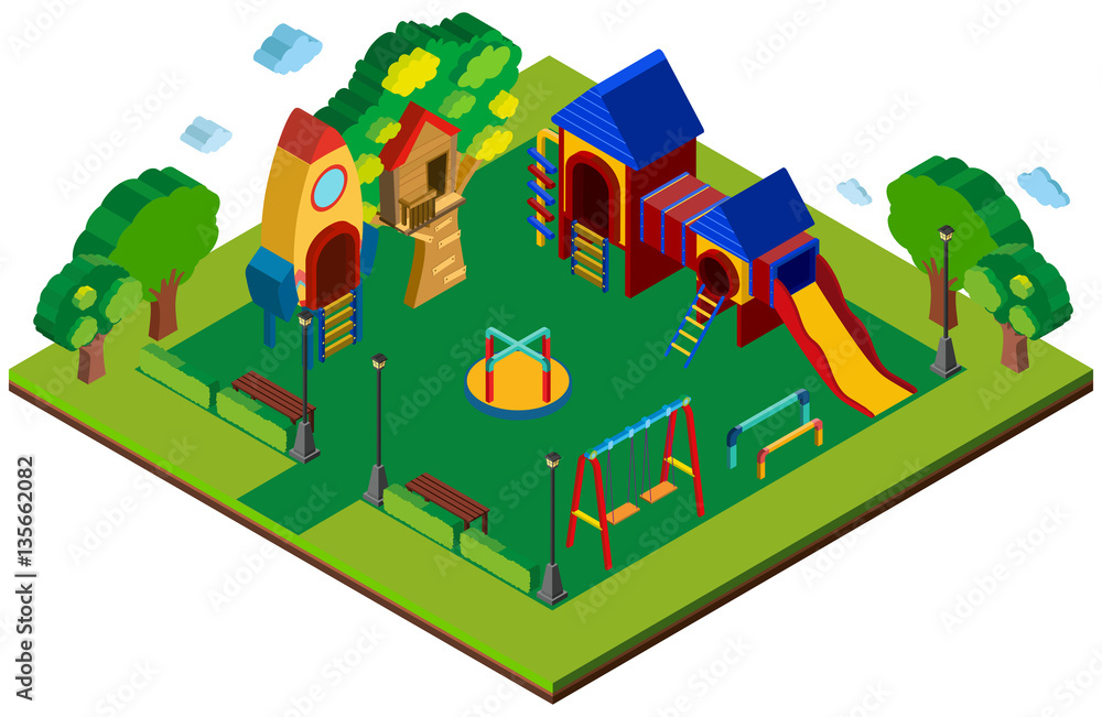 Fototapeta premium 3D design for playground