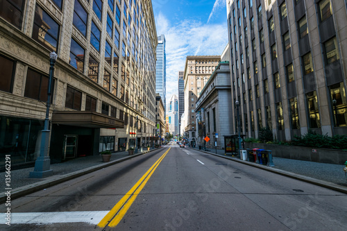 Warm Cloudy day in Downtown Pittsburgh, Pennsylvania