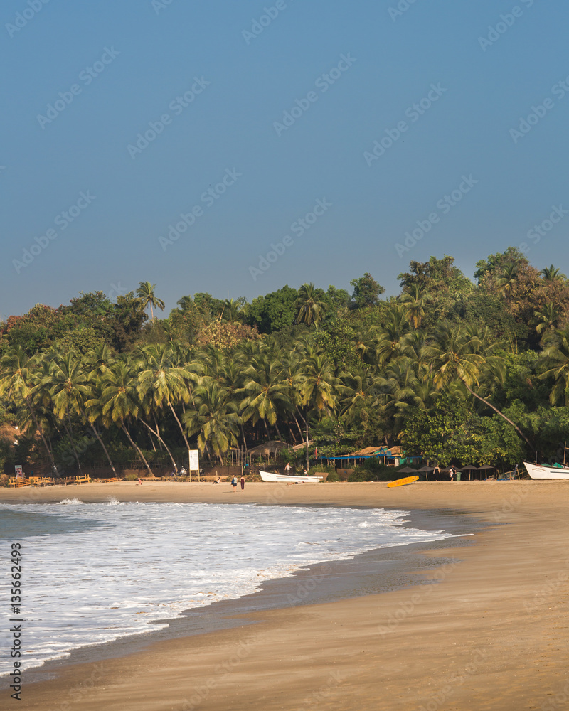 Beautiful beach in  south Goa India