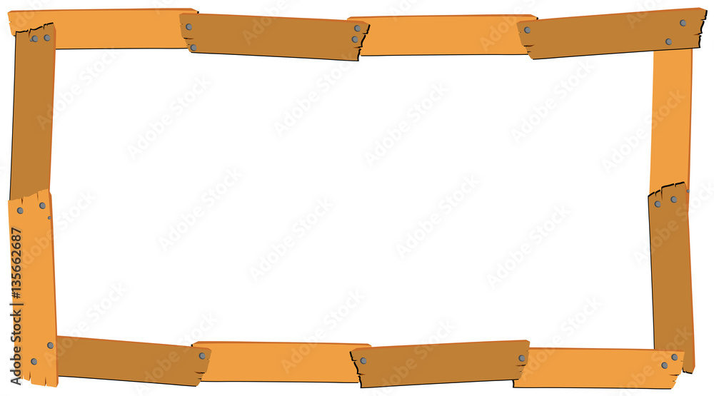 Wooden frame with blank space Wooden frame with blank space