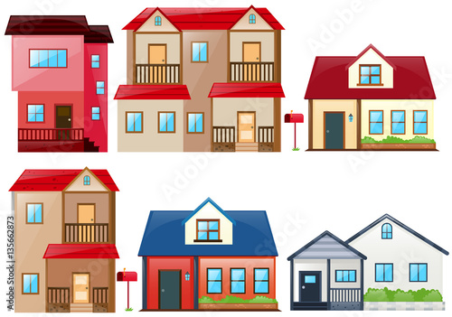 Different designs of houses