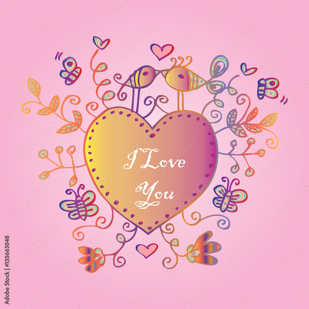 I love you Romantic card