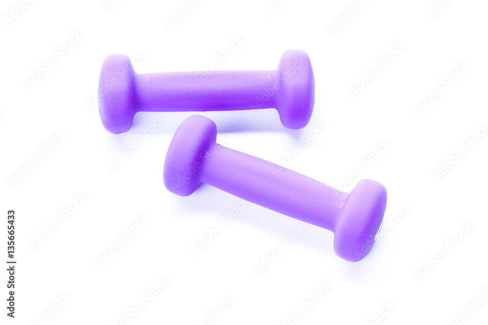 Dumbbells isolated on white Dumbbells isolated on white