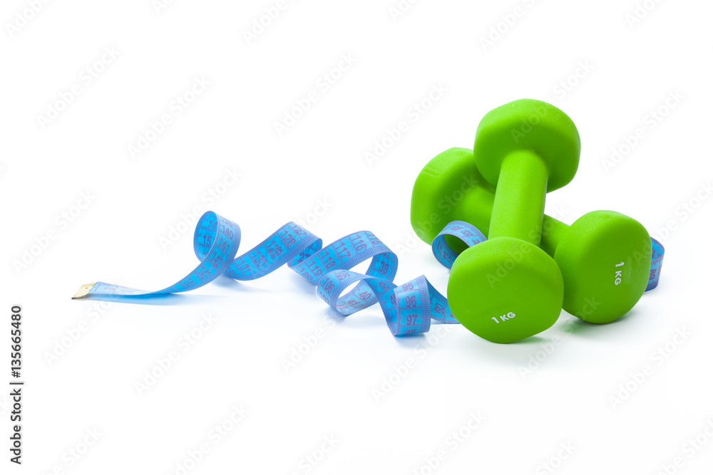 Fitness equipment. Healthy food. dumbbells Fitness equipment. Healthy food. dumbbells