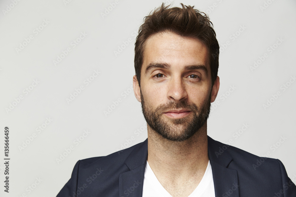Confident man in suit jacket, portrait Confident man in suit jacket, portrait