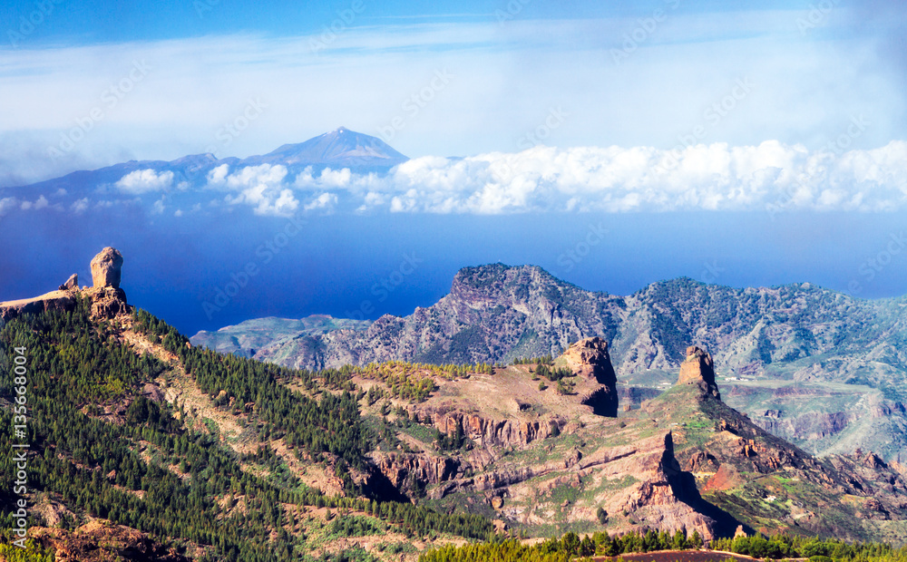 Wunschmotiv: Teide of Tenerifa & Pico Nublo of Gran Canaria #135668004