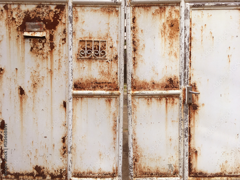 Old rusty door vintage style.